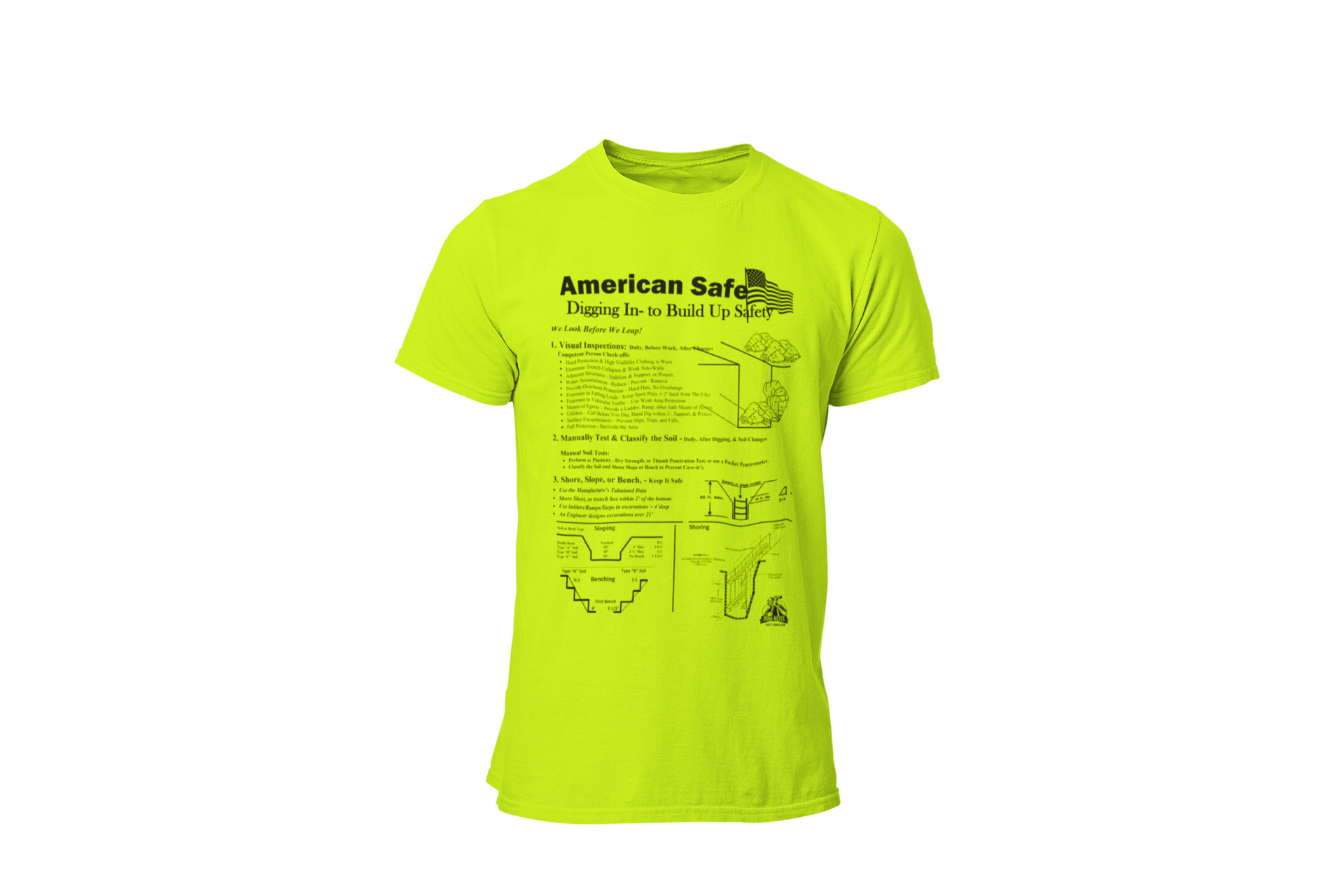 High Visibility Safety T-shirt  Short Sleeve Safety Shirts, Green